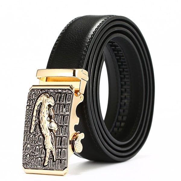 Herrengürtel Crocodile Leder