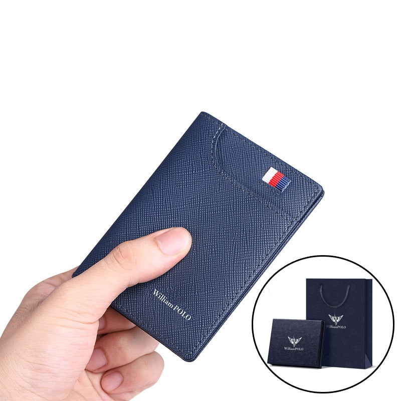Schmale Lederbrieftasche Willian Polo