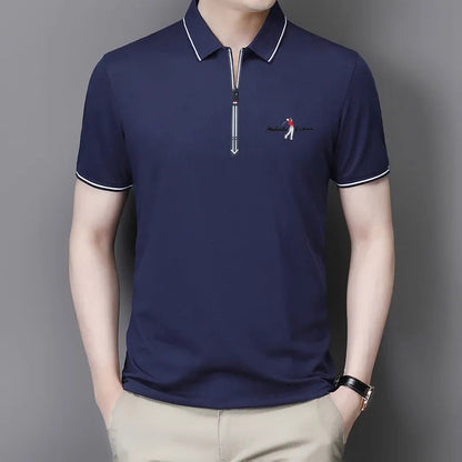 Herren-Poloshirt Reißverschluss