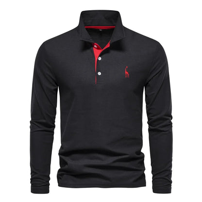 Herren-Poloshirt Langarm
