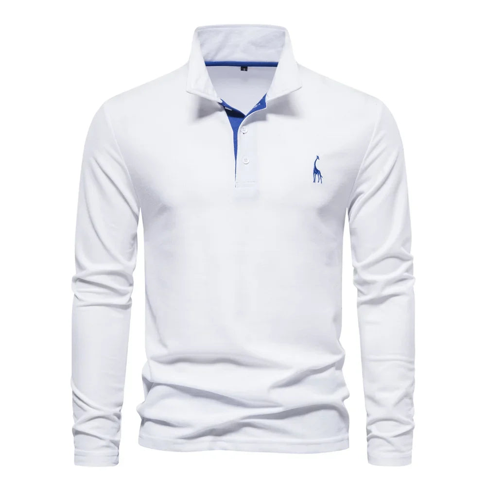 Herren-Poloshirt Langarm